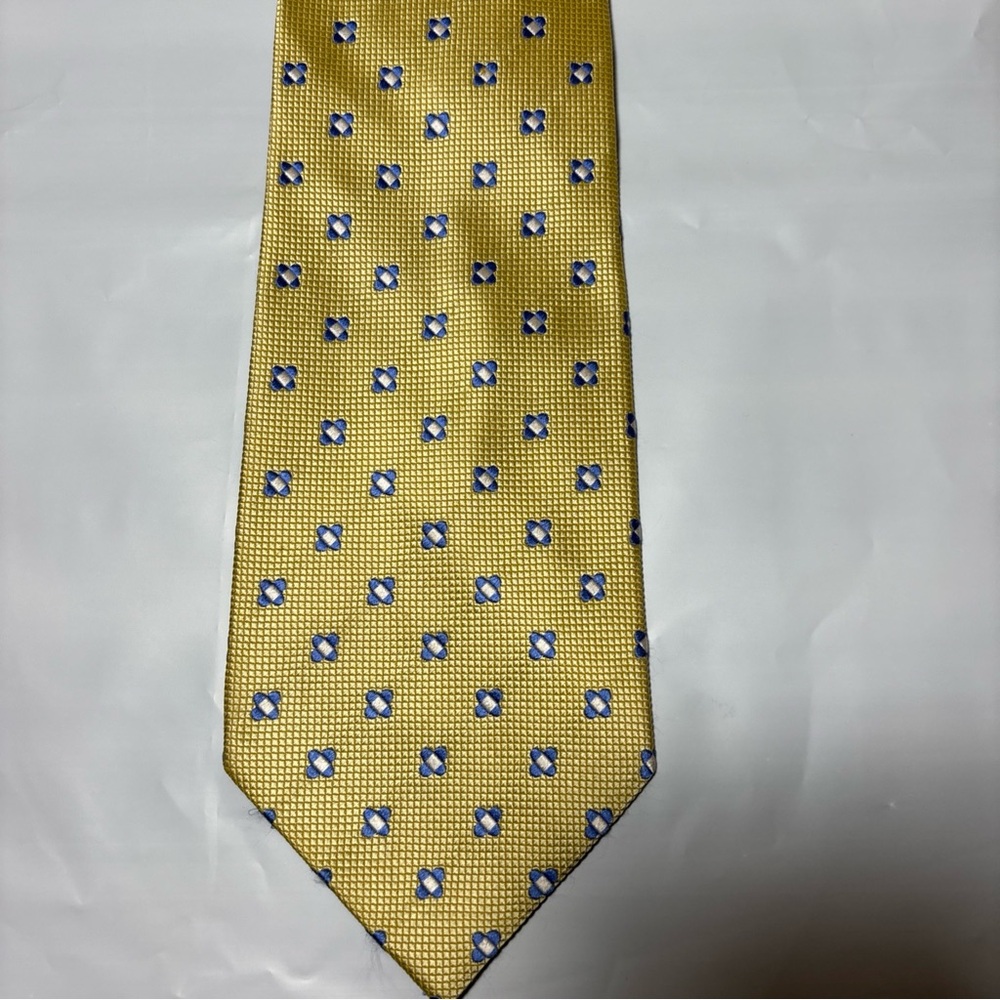 Zionettii Italian Silk Collection Tie Mens Silk Necktie Yellow